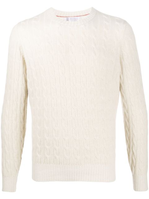 Brunello Cucinelli cable knit jumper Men