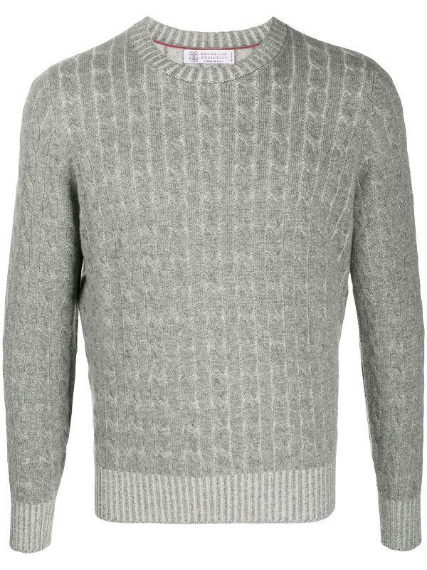 cable knit jumper white