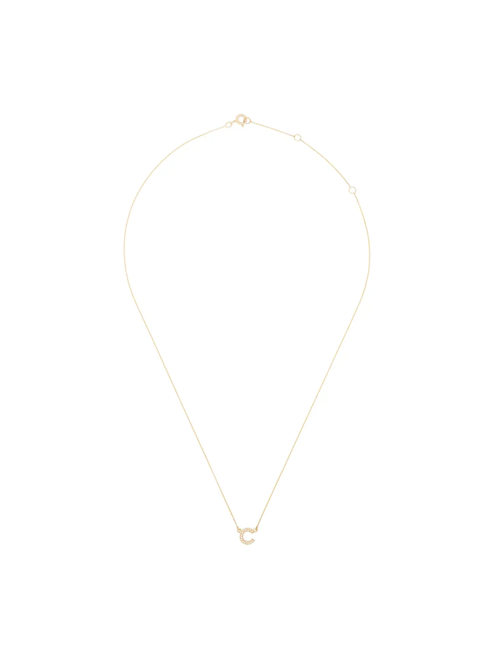 Roxanne First золотое колье с подвеской C и бриллиантами