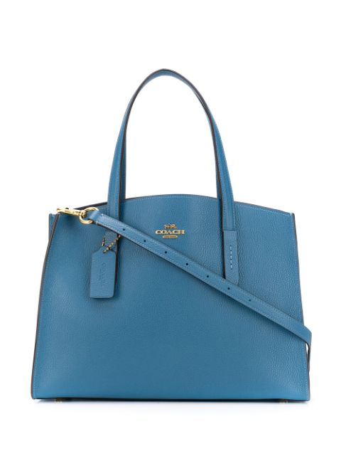 coach blue tote bag