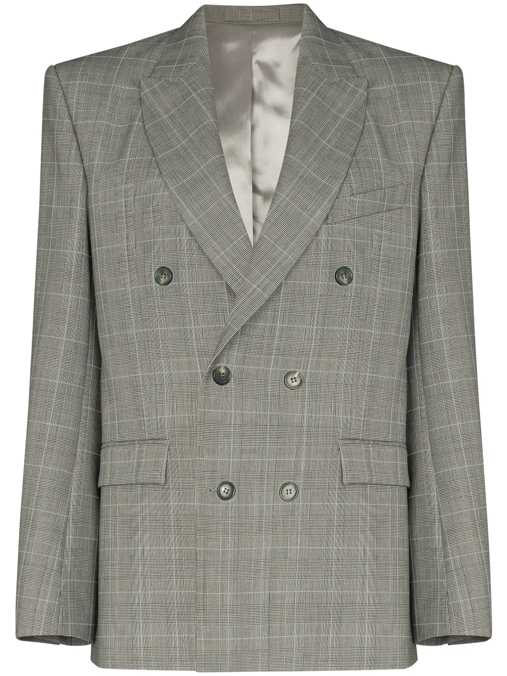 Image 1 of WARDROBE.NYC double-breasted check print blazer