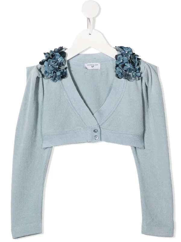 floral applique cardigan