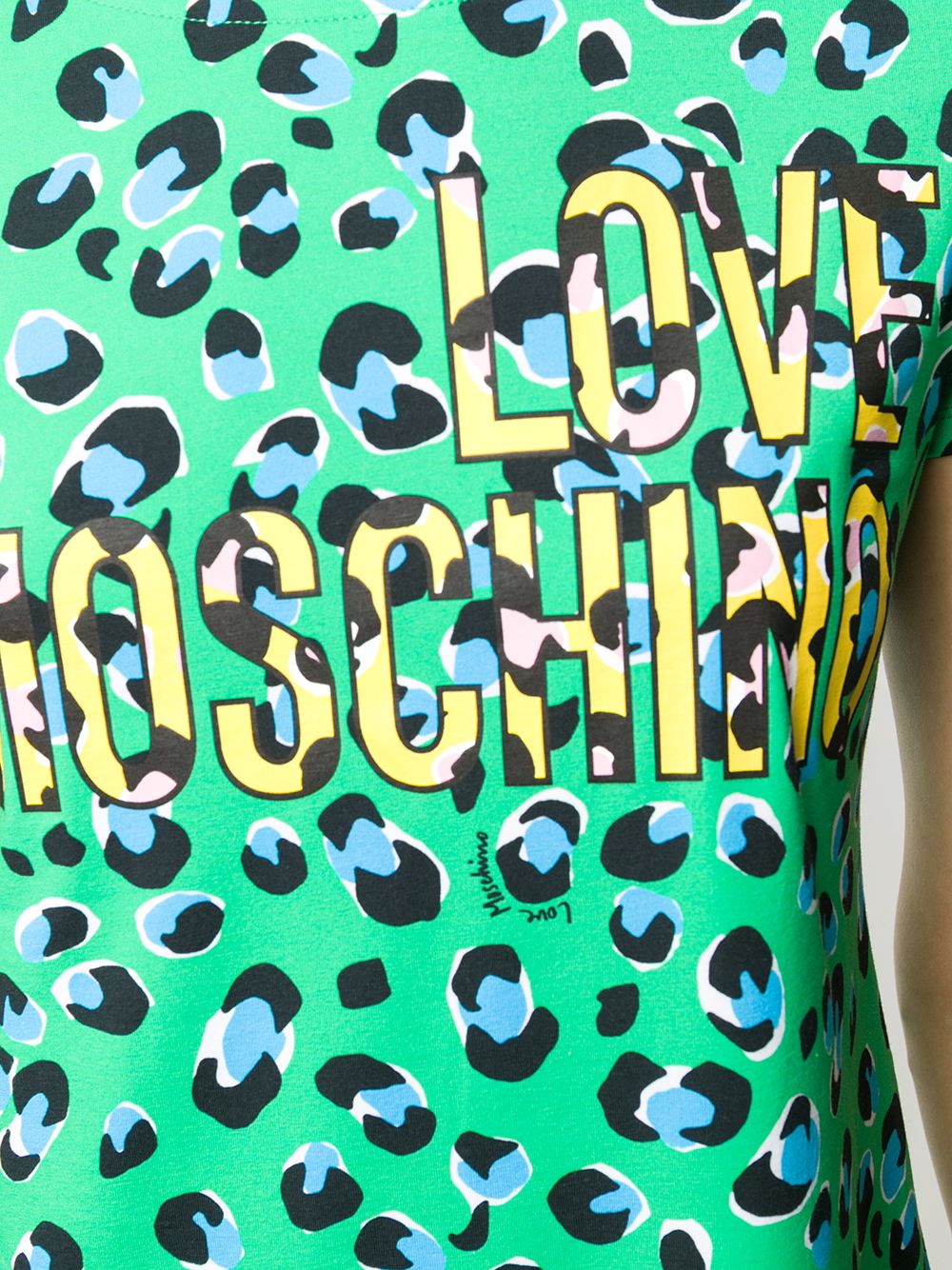 фото Love moschino платье-футболка с леопардовым принтом