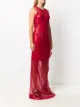 Ann Demeulemeester long sheer panelled dress
