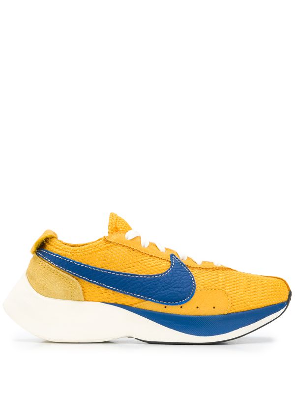 yellow Nike Moon Racer low-top trainers 