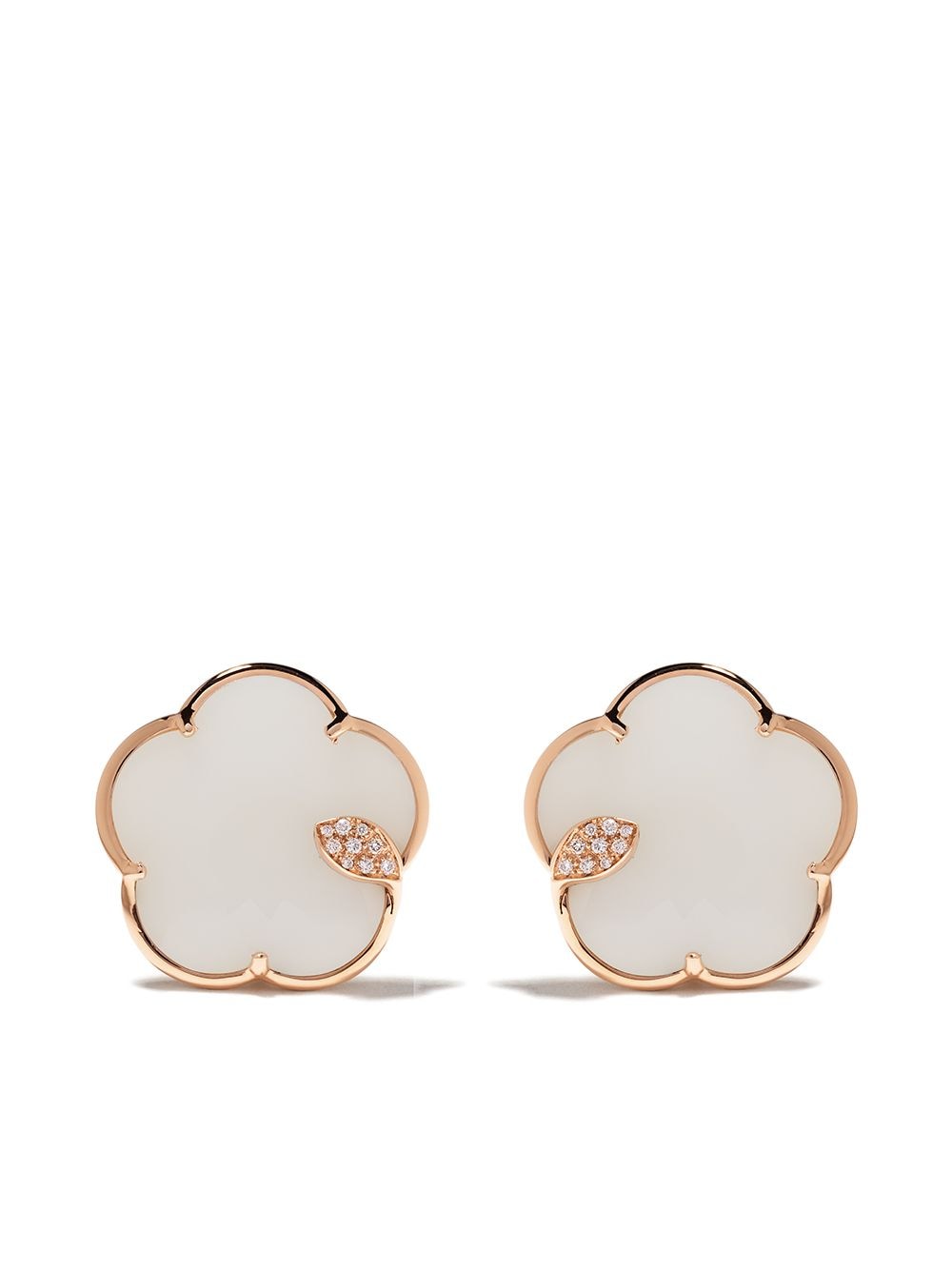Shop Pasquale Bruni 18kt Rose Gold Diamond Bon Ton Earrings In Rg