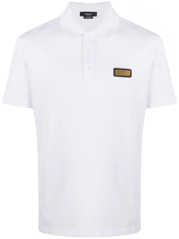versace polo shirt black and gold