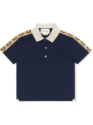 Gucci Kids Navy Blue Polo Shirt for Boys