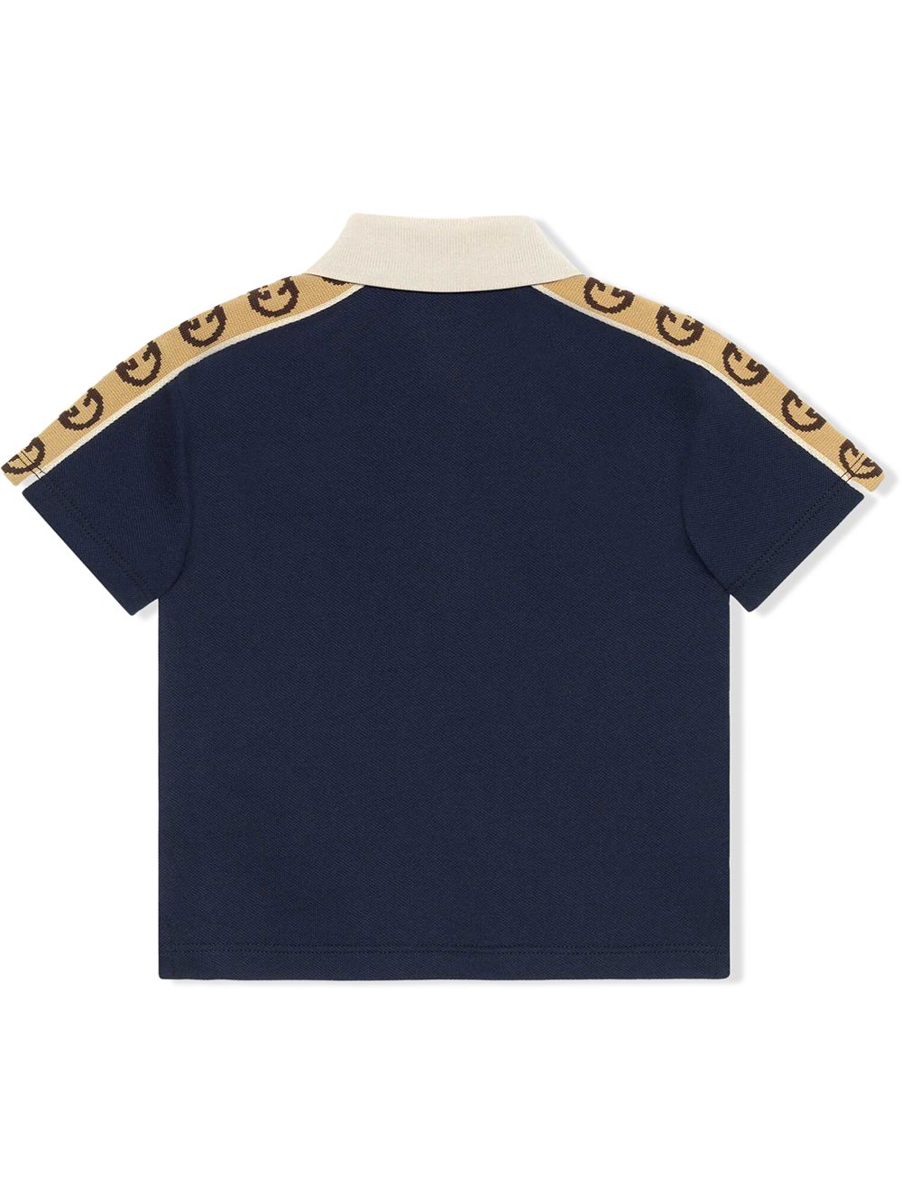 фото Gucci kids рубашка поло с отделкой interlocking g