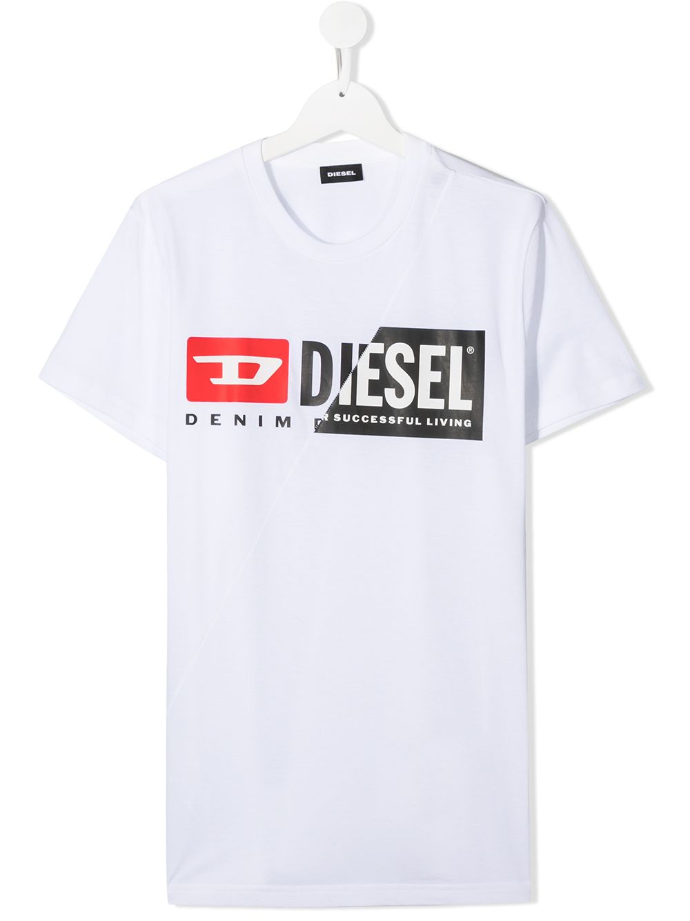 фото Diesel kids logo print t-shirt