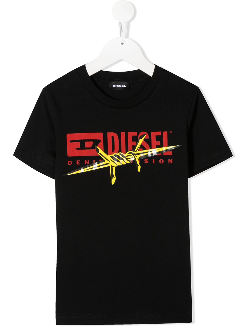 Image 1 of Diesel Kids graphic print logo T-shirt