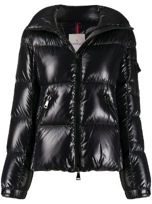 womens red moncler coat with fur hood