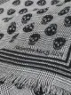 Alexander McQueen Skull houndstooth print fringed scarf