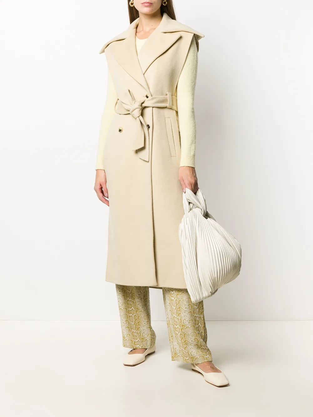 Image 2 of Nanushka belted sleeveless trench coat