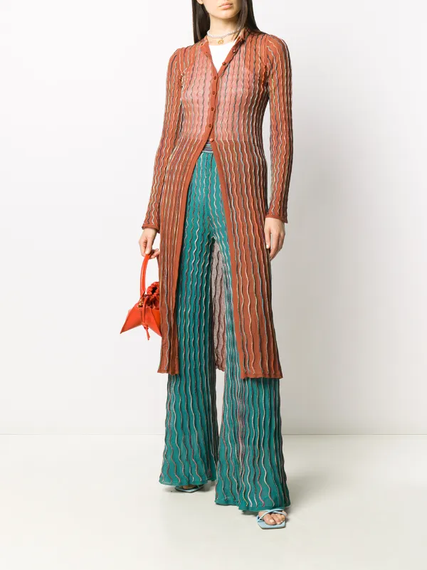 floor length sheer cardigan