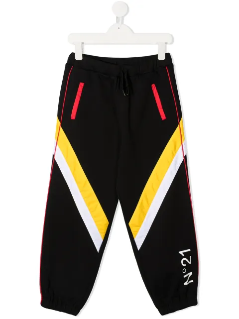 Nº21 Kids colour-block track pants 