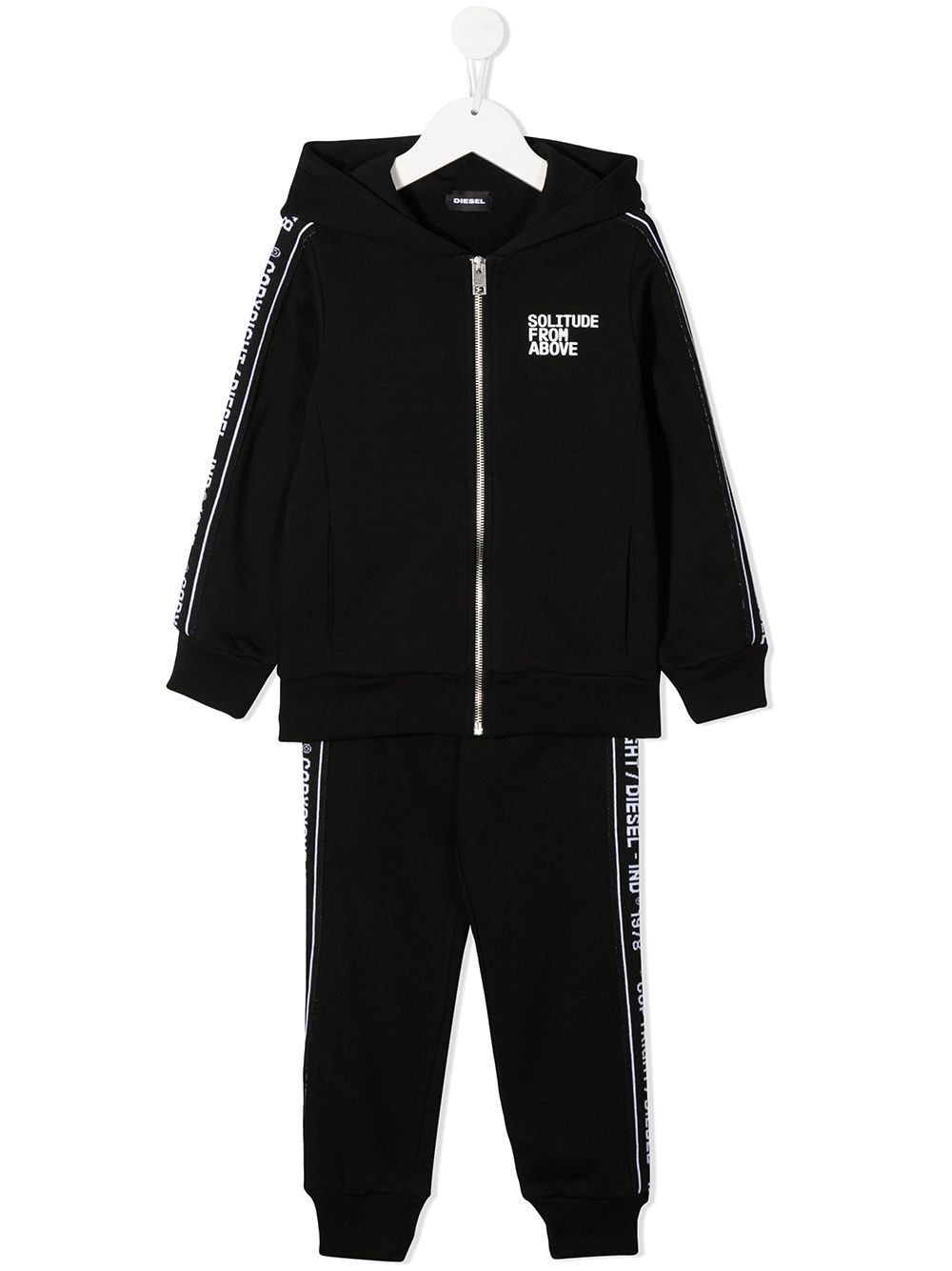 фото Diesel kids side logo stripe hooded tracksuit set