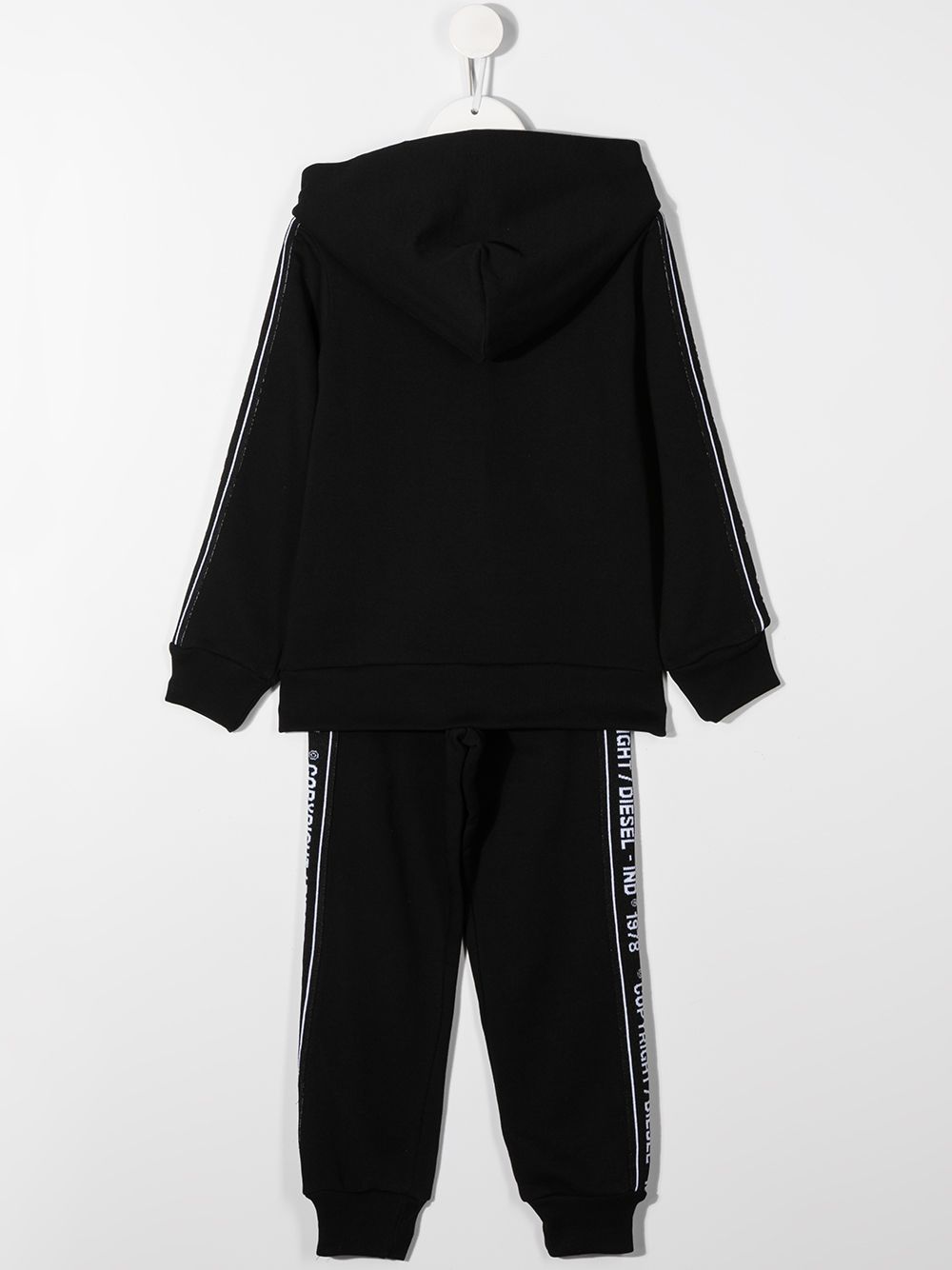 фото Diesel kids side logo stripe hooded tracksuit set