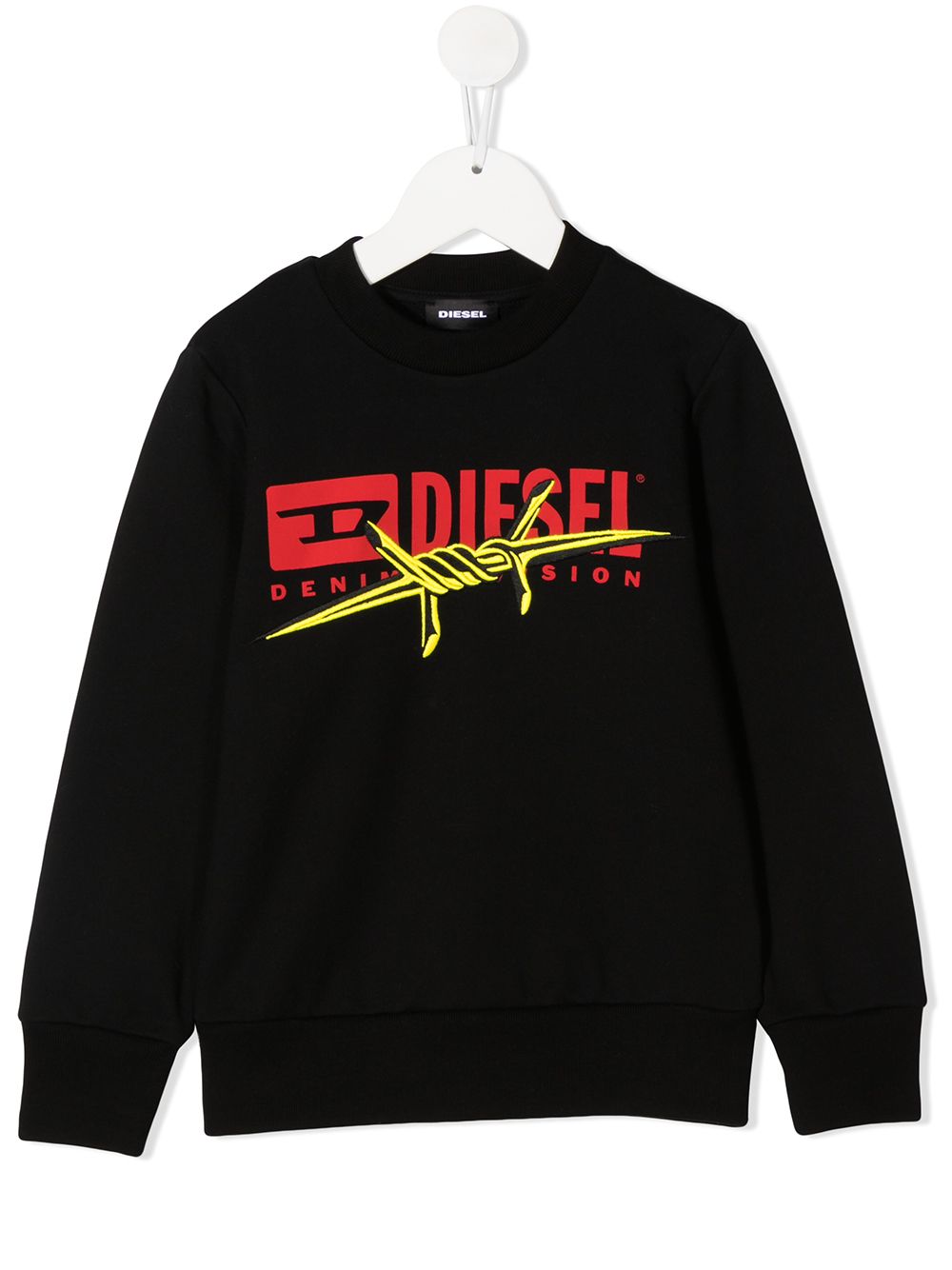 фото Diesel kids barbed wire-print sweatshirt