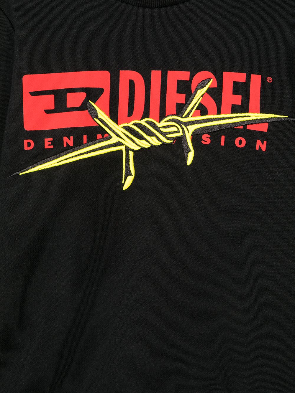 фото Diesel kids barbed wire-print sweatshirt