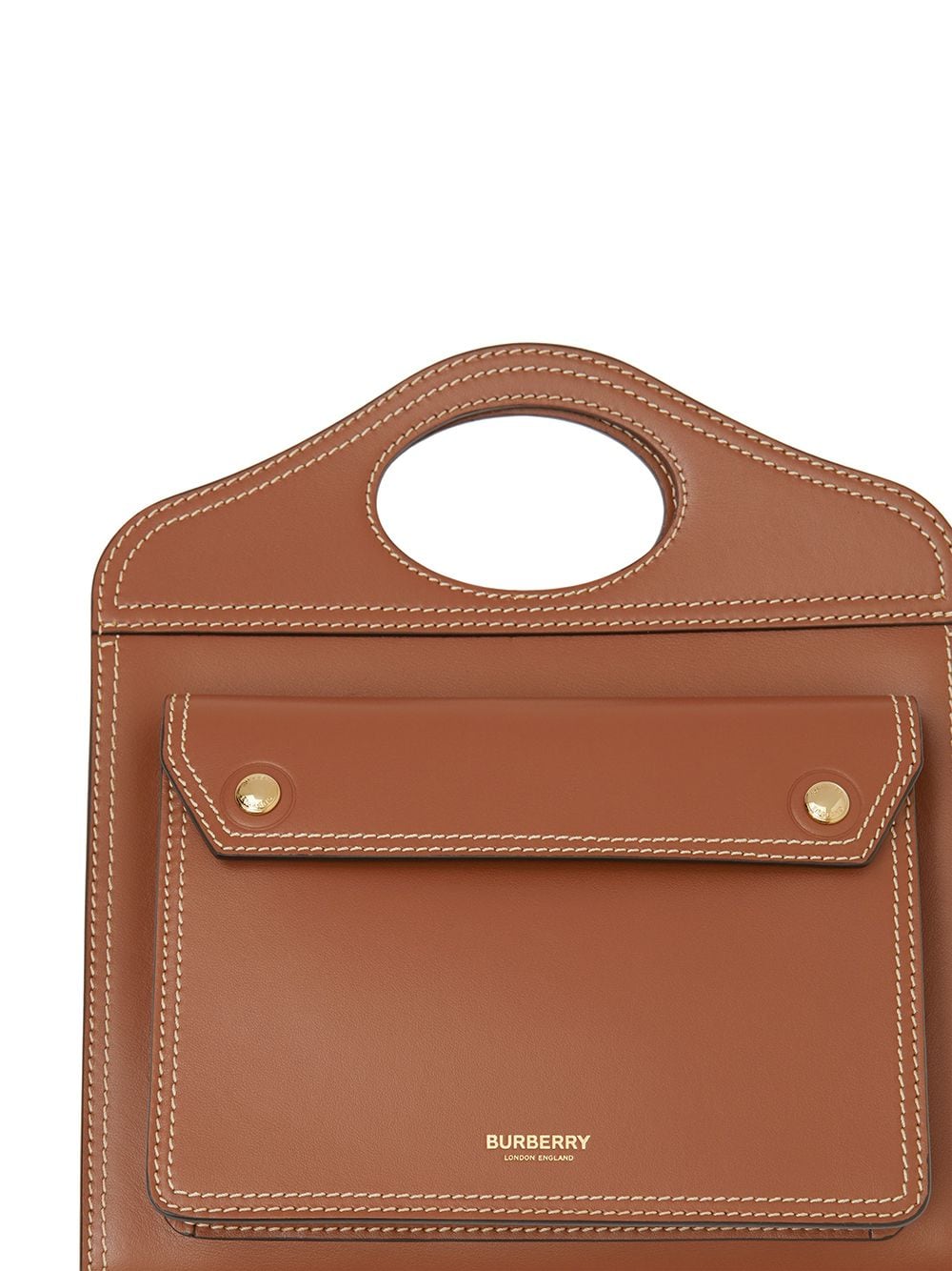 Burberry Mini Topstitch Detail Pocket Bag - Farfetch