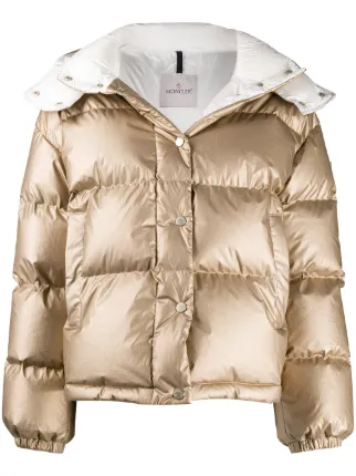 Moncler gold hooded puffer jacket for 