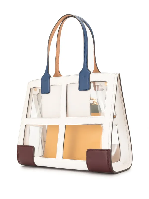 Ella clear quadrant tote bag sale