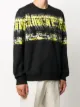 Valentino tie-dye panel logo patch sweatshirt