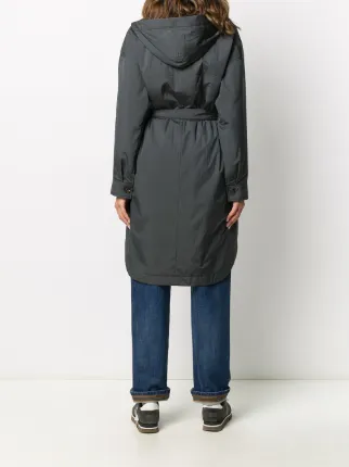 tie waist hooded coat展示图