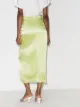 Nanushka Samara satin midi skirt