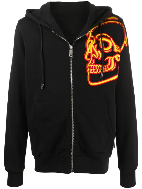 Philipp Plein embroidered skull hoodie