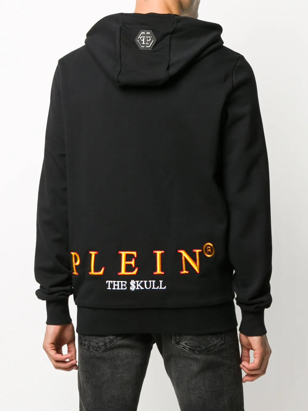 Philipp Plein Hoodie met geborduurde doodskop Zwart