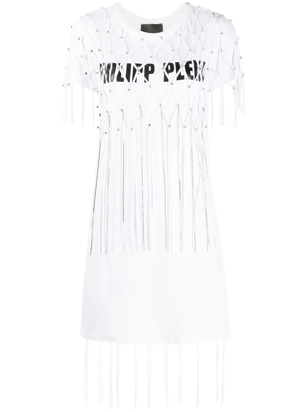 Philipp Plein Moana Fringe T-Shirt Dress - Farfetch