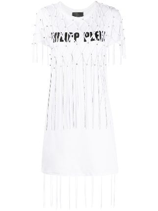 fringe t shirt dress