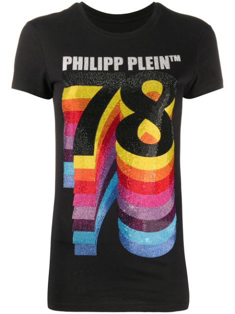 Philipp Plein embellished 78 print T-shirt Women