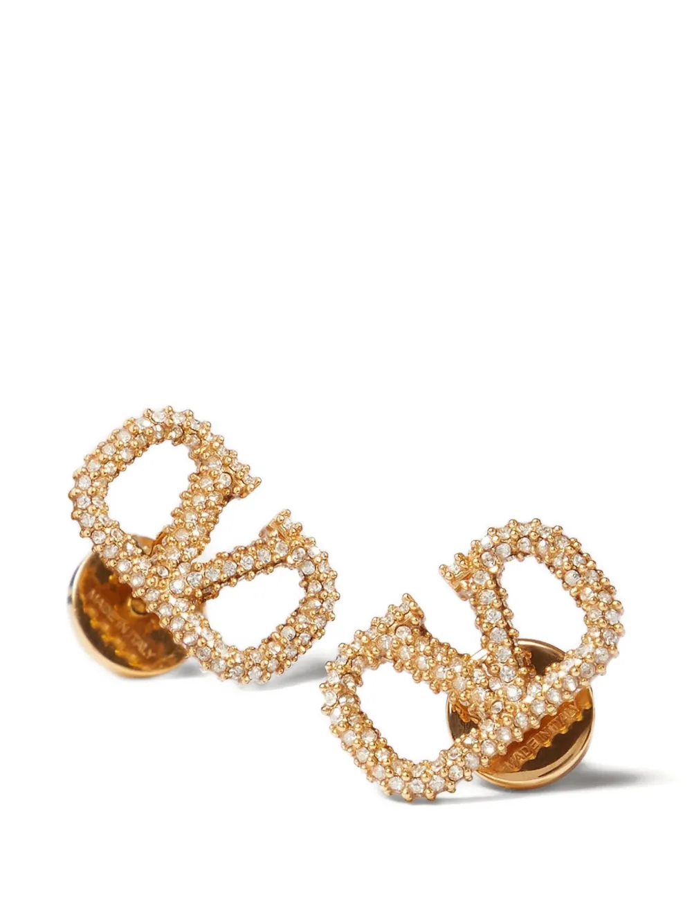  Valentino Garavani Vlogo Signature Ohrringe Mit Kristallen   Gold 