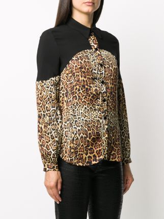 leopard-print contrast shirt展示图