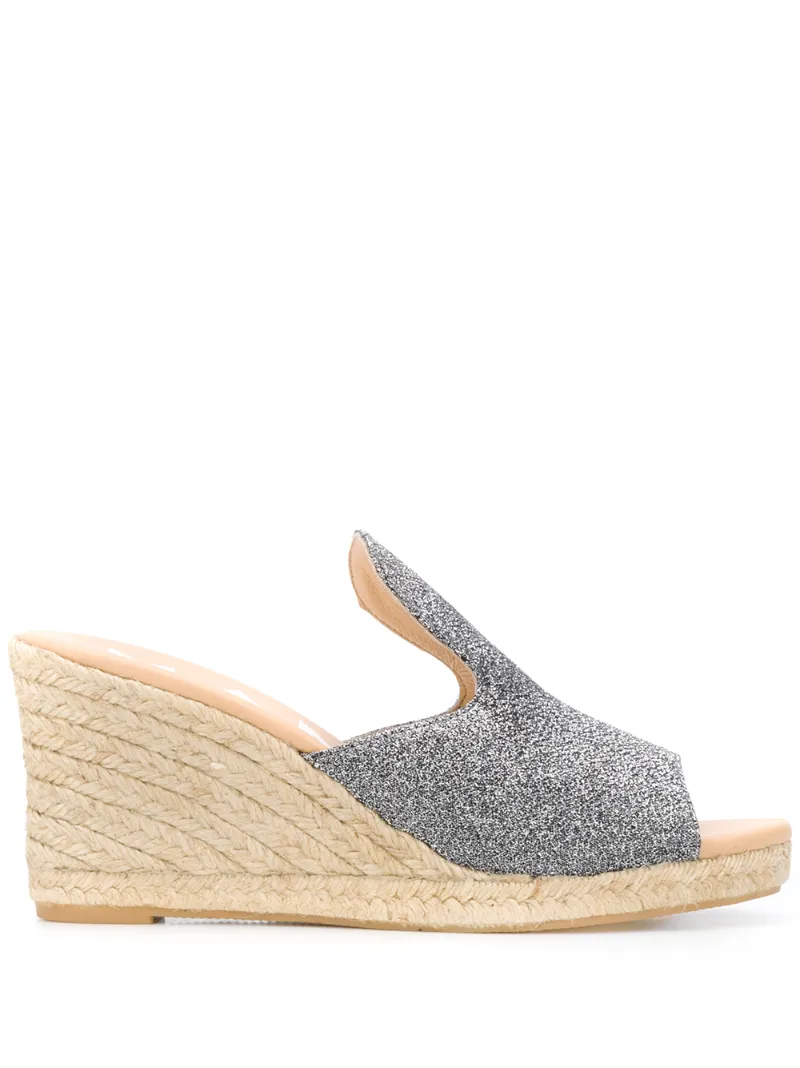 silver wedge espadrilles