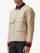 Burberry stripe detail gabardine field jacket