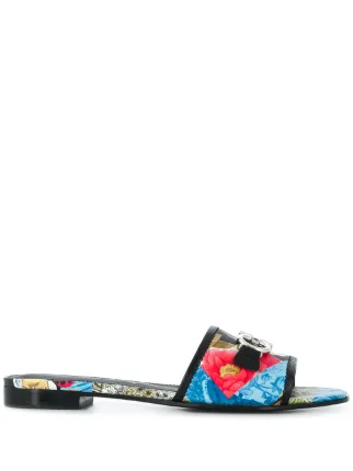 ferragamo floral slides