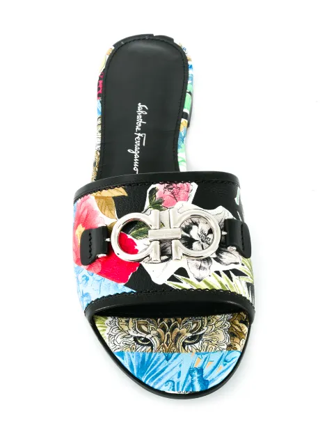 ferragamo floral slides