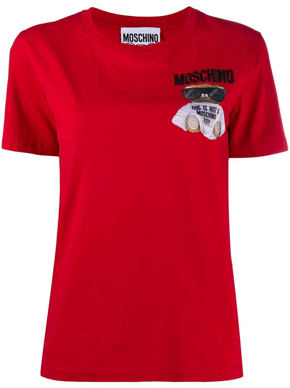 Moschino T-Shirt Mit Teddy-Logo bmH5f Aa87t Moschino T-Shirt Mit Teddy-Logo bmH5f Aa87t