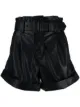 Image 1 of Self-Portrait leather look belted shorts
