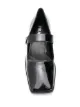 Prada square-toe patent ballerina shoes