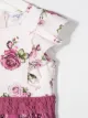 Monnalisa contrast panel floral print dress