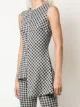 Rosetta Getty asymmetric gingham top