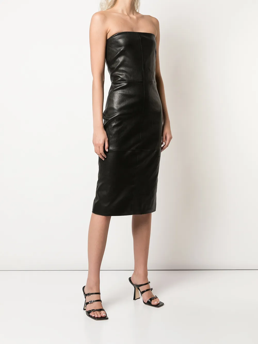 Rosetta Getty Leren jurk Zwart