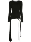 Rosetta Getty long sleeve split apron T-shirt - Black