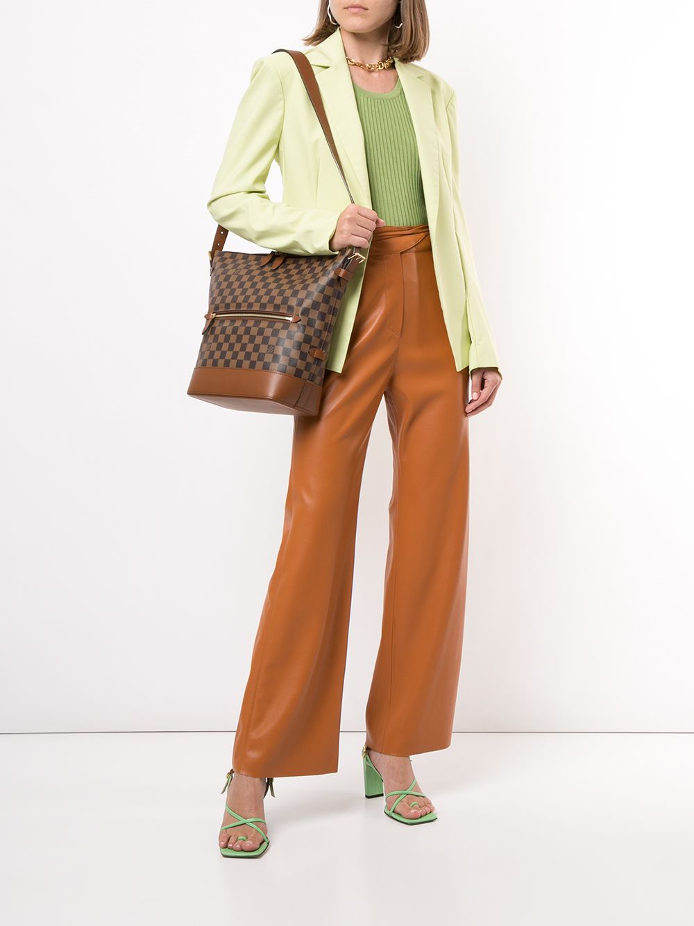 LOUIS VUITTON Louis Vuitton Damier Diane Shoulder Bag N41544 Brown Ladies