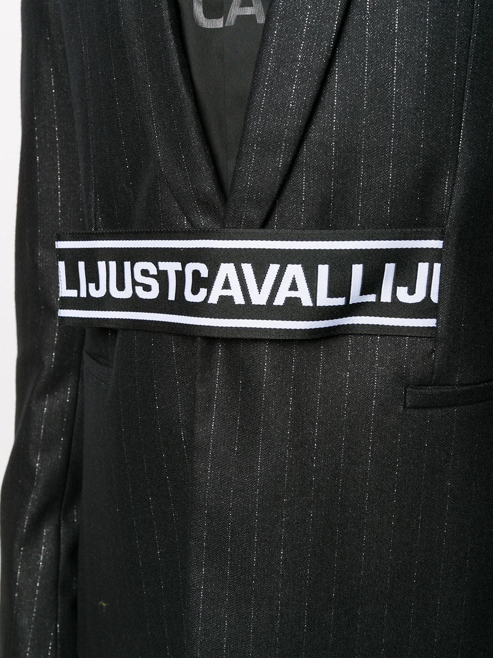 фото Just cavalli пиджак в полоску с логотипом